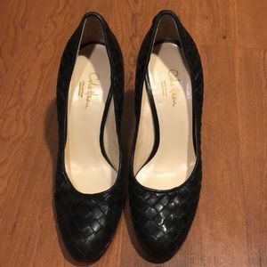 Cole Haan Scarletta Woven Leather High Heel Pumps